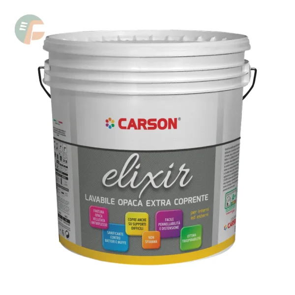 Elixir - Idropittura Lavabile Opaca Super Coprente - Carson