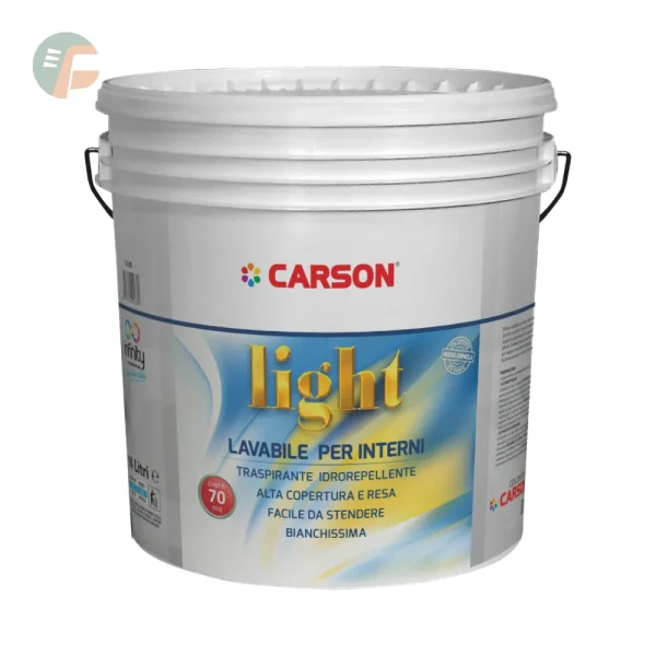 Light - Idropittura lavabile idrorepellente per interni - Carson