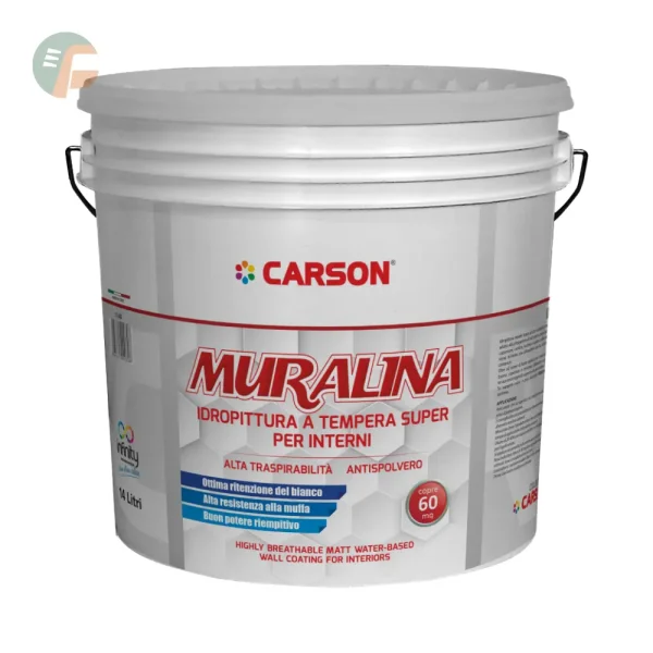 Muralina - Idropittura Murale Antispolvero per interni - Carson