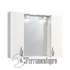 SPECCHIO DA BAGNO MOD.960 CON 2 ANTE BIANCO ferramentapro.com