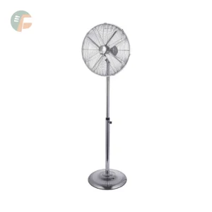 Ventilatore da Terra Piantana in Metallo Cromo 45