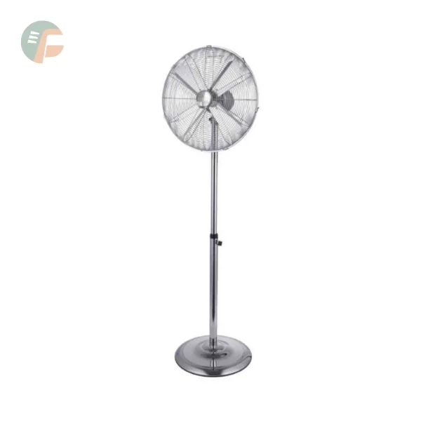 Ventilatore da Terra Piantana in Metallo Cromo 45
