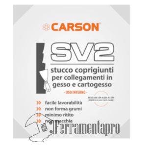 Stucco in polvere per giunti su gesso e cartongesso SV2 - Carson
